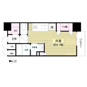 KDX堺筋本町レジデンスの間取り図