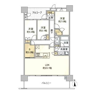 ラ・ビスタ宝塚レフィナス1番館の間取り図