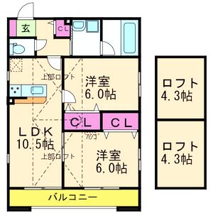 Maison de Cerisier(メゾン セリゼ)の間取り図