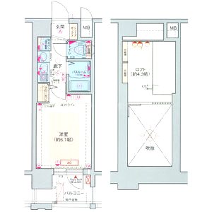エステムコート三宮駅前ラ・ドゥーの間取り図