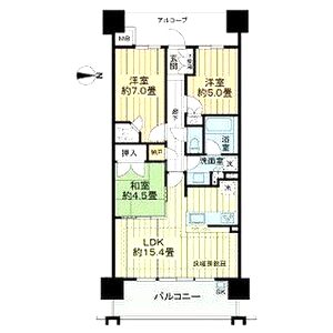 クレヴィアタワー神戸ハーバーランドの間取り図