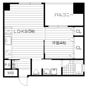 Gluck芥川の間取り図