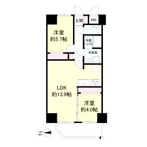 グリュックメゾンF豊中XVの間取り図