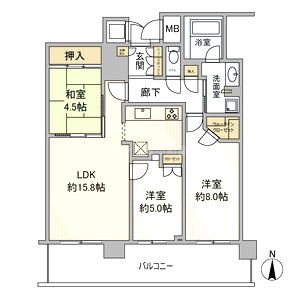 ザ・上本町タワーの間取り図