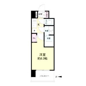 エスリードレジデンス大阪福島イーストの間取り図