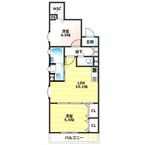 クリエオーレ御厨東の間取り図