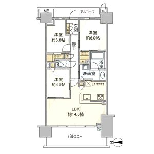 パークホームズ伊丹稲野ガーデンスクエア パークフロントの間取り図