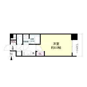 カーサレグラス城東セントラルの間取り図
