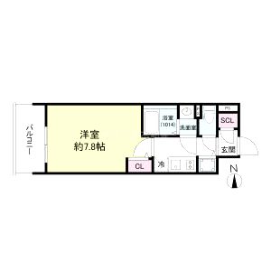 カーサレグラス城東セントラルの間取り図