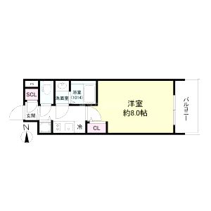 カーサレグラス城東セントラルの間取り図