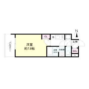 カーサレグラス城東セントラルの間取り図