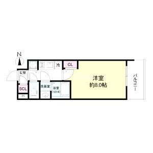カーサレグラス城東セントラルの間取り図