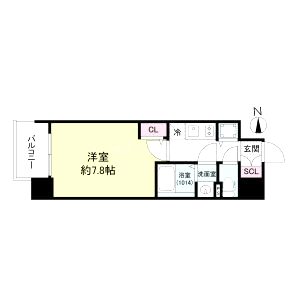 カーサレグラス城東セントラルの間取り図