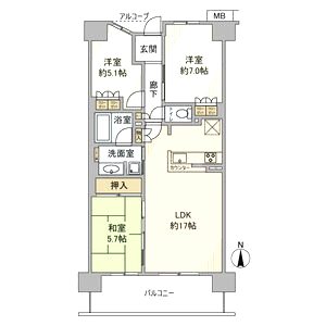 ジェイグラン・エル堺の間取り図