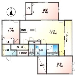 La prosperite太秦の間取り図