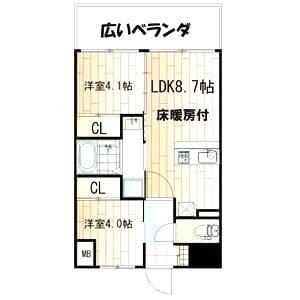 パラゴン勝山通りの間取り図