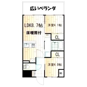 パラゴン勝山通りの間取り図