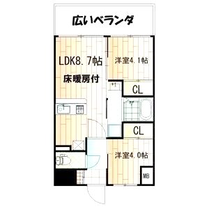 パラゴン勝山通りの間取り図