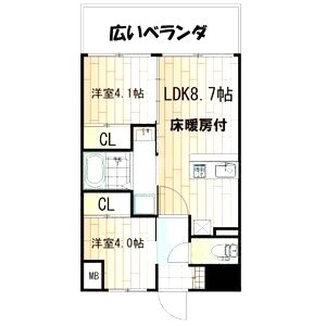 パラゴン勝山通りの間取り図