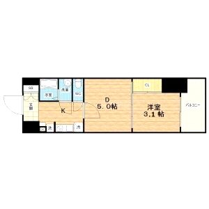 プランドール新大阪の間取り図