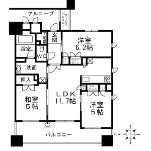 ル・パルトネール西京極の間取り図