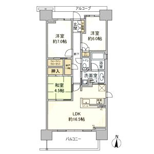 プラウドシティ塚口マークフォレストの間取り図