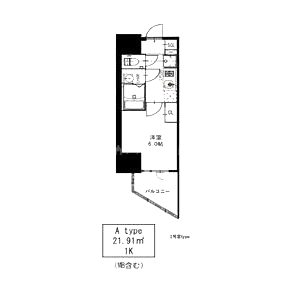 エスリードレジデンス大阪福島サウスフラッツの間取り図