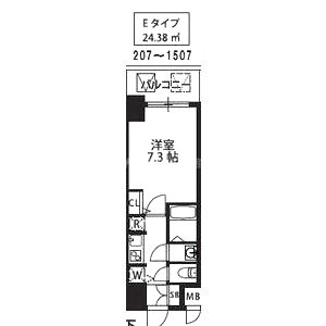 S-RESIDENCE新大阪駅前の間取り図