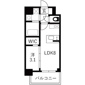 エスリードレジデンス ザ・グラン大阪福島クラスの間取り図