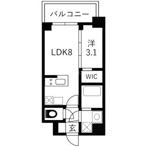 エスリードレジデンス ザ・グラン大阪福島クラスの間取り図