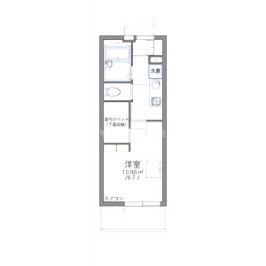 レオパレスプリオール東山IIIの間取り図
