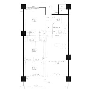 ロイヤルパークス桃坂の間取り図
