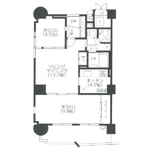 ロイヤルパークス桃坂の間取り図