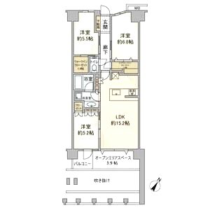 ヴェレーナシティ夙川パークナードIの間取り図