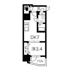 エスリードレジデンス大阪福島フロントの間取り図
