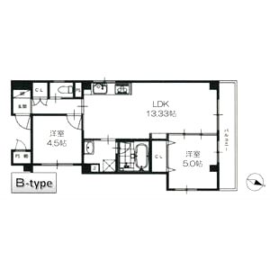 Glicina神戸三宮の間取り図