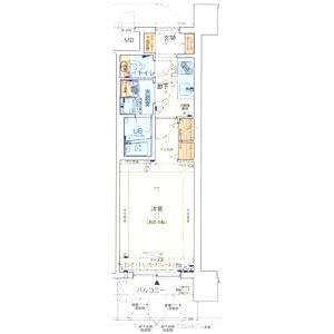 レオンコンフォート難波南の間取り図