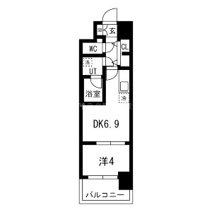 レオンコンフォート難波南の間取り図