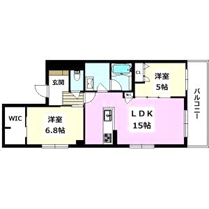 グランリュミエスタ茨木春日の間取り図