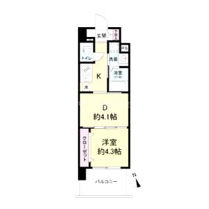 ライブガーデン江坂VIIIの間取り図