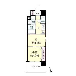 ライブガーデン江坂VIIIの間取り図