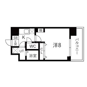 レジデンス三宮ラインの間取り図
