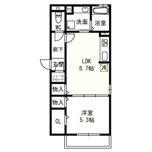 アビタシオン加美北の間取り図