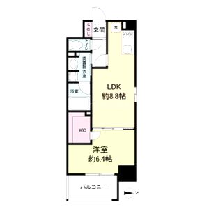アプリーレ堺筋本町の間取り図
