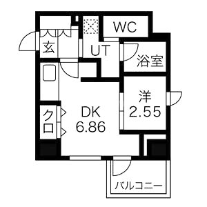 シーズンフラッツ新町の間取り図