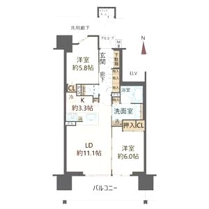 ジオ新町レジデンスの間取り図