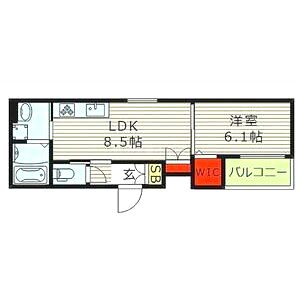 クリエオーレ中宮の間取り図