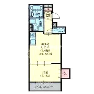 クリエオーレ中宮の間取り図