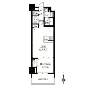 Dimus北浜の間取り図