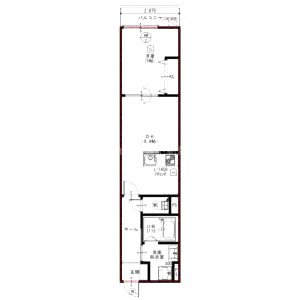 ウイング牧野駅前の間取り図